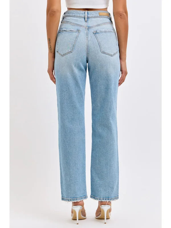 Super High Rise Dad Jeans / Mini Side Slits